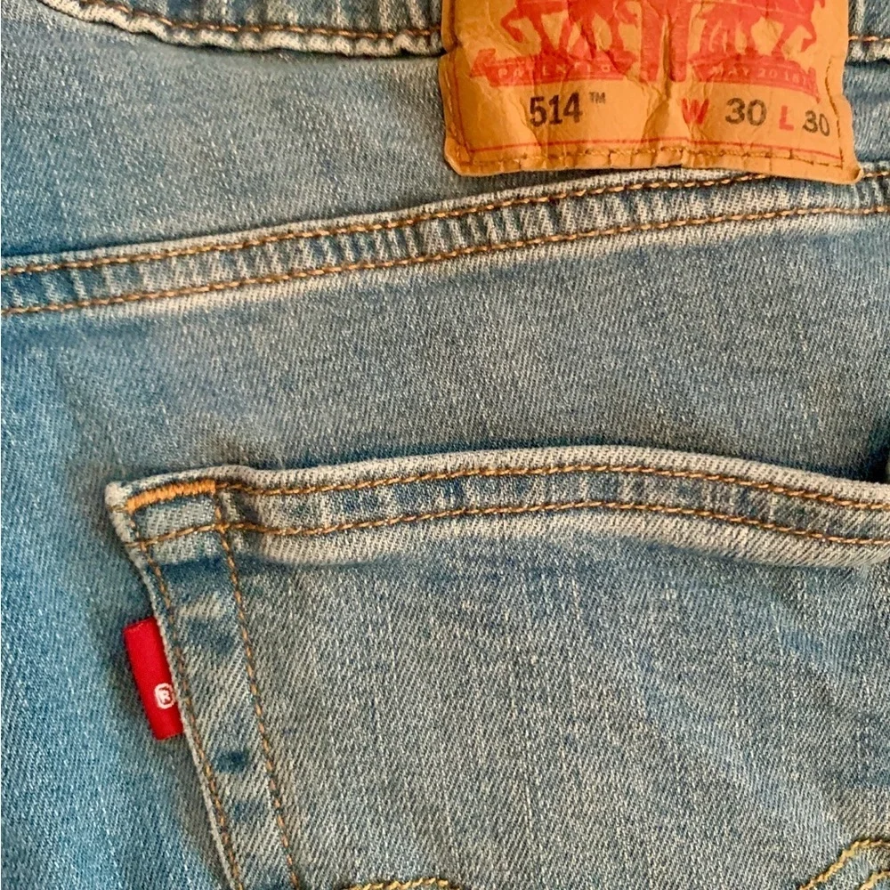 Rare Levi's 514 with a blank red tag Light Blue Straight Men's Jeans 30x30